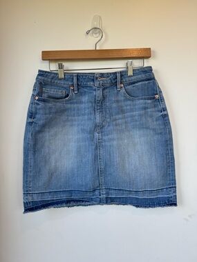 LOFT Light Blue Denim Mini Skirt